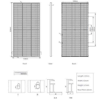 Photovoltaik-Solarpanel JINKO 545Wp silberner Rahmen IP68 Halbzellen Bifazial-Palette 36 Stk.